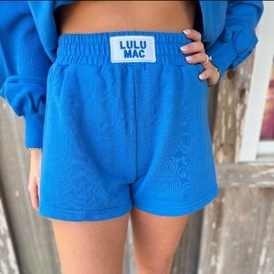 Lulu Mac Bright Blue Terry Cloth Shorts